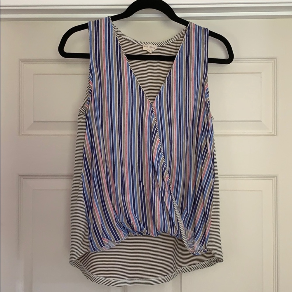 Hem and Thread Stripe Tank!